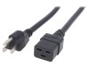Cablu Negru 1m IEC C19-NEMA 5-15 3x14AWG