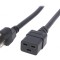 Cablu Negru 1m IEC C19-NEMA 5-15 3x14AWG