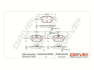 Dr!ve+ DP1010.10.1043 set placute frana,frana disc foto