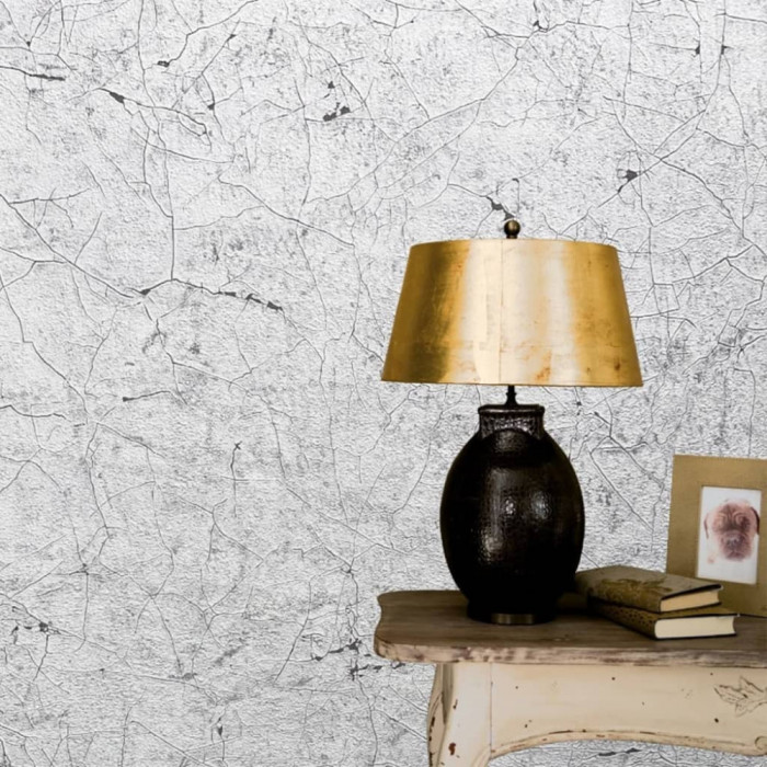 Noordwand Tapet &rdquo;Vintage Deluxe Stucco Crackle&rdquo;, gri