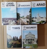 5 vol. Judetele Patriei (Arad, Caras-Severin, Bucuresti, Hunedoara, Timis) - cartonate + supracoperta - se vand doar impreuna!