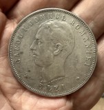 Moneda 5 lei 1906 Argint Regele Carol I rara. Autentica. Stare buna!