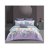 Cumpara ieftin Lenjerie de Pat cu elastic 4 piese pat dublu, Bumbac Satinat - LIM104