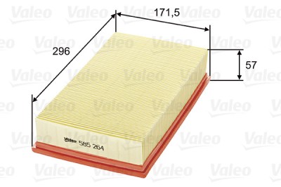 VALEO 585264 Filtru aer foto