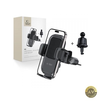 Suport Auto Tech-Protect V8-1 2in1 Universal Negru foto