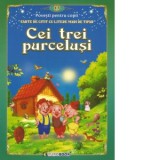 Cei trei purcelusi. Carte de citit cu litere mari de tipar