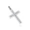Pandantiv argint - cruce cu zircon &icirc;ncorporat, bază albă