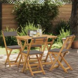 vidaXL Scaune Bistro pentru Exterior 4 pcs Gri &icirc;nchis 40 x 53 x 80 cm 42028098