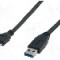 Cablu USB A mufa, USB B micro mufa, USB 3.0, lungime 1m, negru, ASSMANN - AK-300116-010-S