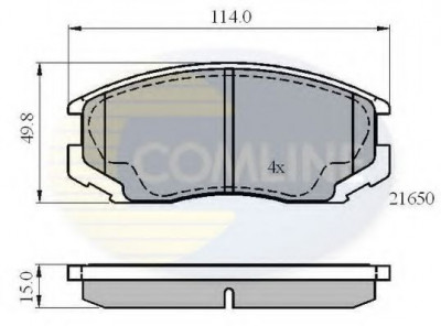 Set placute frana,frana disc MITSUBISHI COLT V (CJ, CP) (1995 - 2003) COMLINE CBP0415 foto