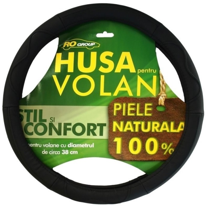 Husa volan piele naturala Ro Group