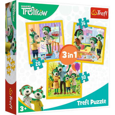 PUZZLE TREFL 3IN1 DISTRACTIE IN FAMILIA TREFILIKI foto