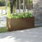 Cumpara ieftin Jardinieră de grădină maro miere 150x50x70 cm lemn masiv pin