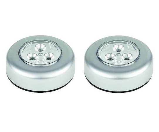 Set 2x Lampa universala autoadeziva cu 3 LED-uri, utilizare baterii de tip AAA