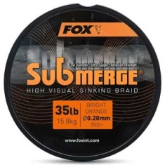 Fir Textil Fox Submerge Sinking Braid, Orange, 15.8kg, 35lbs, 0.20mm, 600m foto