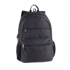 Rucsac pentru scoala cu compartiment laptop,model Steph Dark Gray,46x33x23 cm