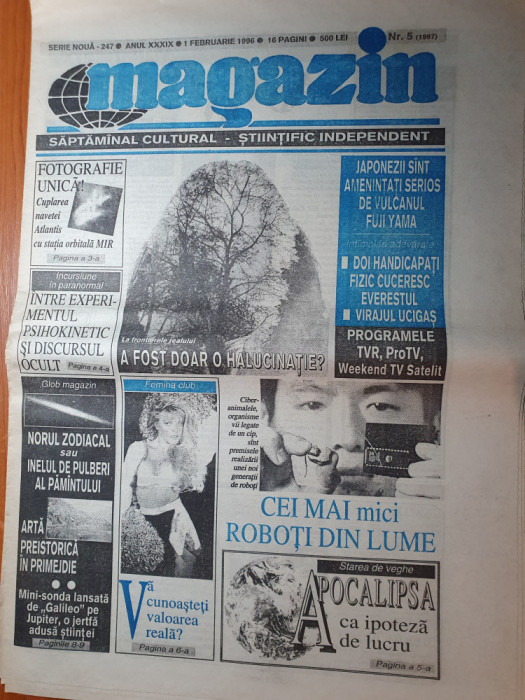 ziarul magazin 1 februarie 1996-art despre luciano pavarotti