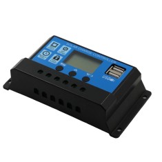 Controler pentru panou solar 10A cu 12V/24V, display LCD si 2 porturi USB