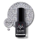 Oja semi-permanenta 142 Silver Holo Sequin Glitter Laloo 7ml