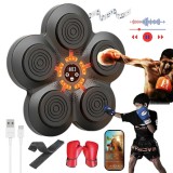 Cumpara ieftin Tinta inteligenta Box, Cu manusi, Difuzor incorporat, Conexiune Bluetooth, Ecran LED, Negru/Rosu