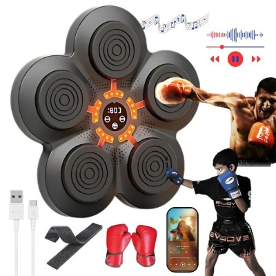 Tracker intensitate lovituri, Pentru box, Bluetooth, suspendat pe perete, negru foto
