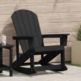 vidaXL Scaun rocking Adirondack Negru 73.5x92x90 cm HDPE