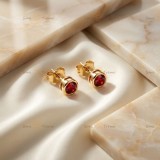 Cumpara ieftin Cercei Rubinul Distinctiei , Cercei placati 14K