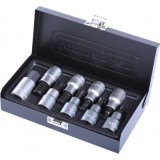 Topmaster 330147 - Set capete chei tubulare 4-17 mm patrat 1/2 inch 9 bucati