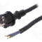 Cablu alimentare AC, 3m, 3 fire, culoare negru, cabluri, CEE 7/7 (E/F) mufa, SCHUKO mufa, PLASTROL - W-97218