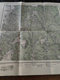 Harta militara Pasul Bratocea si Vama Crasna, 1917, 50x50cm, extrem de detaliata