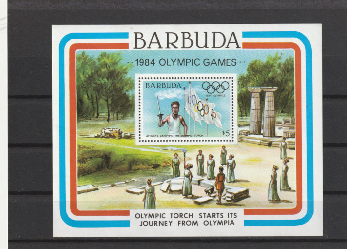 Olimpiada 1984 aprindere flacara olimpica ,Barbuda.