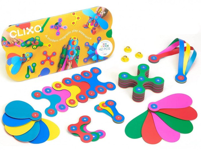 Clixo&reg; joc magnetic de construit - Curcubeu (42 piese)