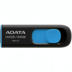 Memorie USB 3.2 ADATA 64 GB retractabila carcasa plastic negru / albastru