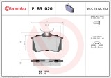 BREMBO P 85 020 PRIME LINE set placute frana,frana disc