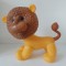 Leu jucarie veche URSS anii 80, plastic, mare, cu defect