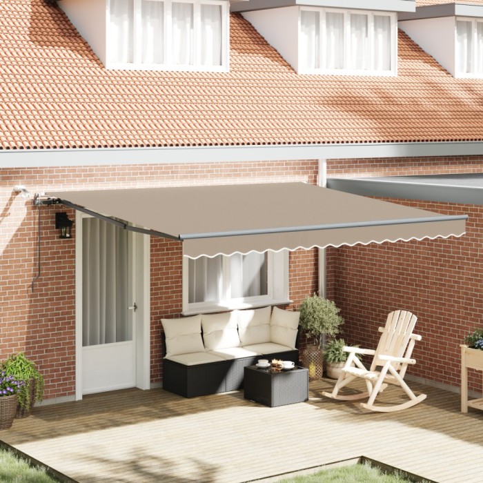 Gossi marquise retractabila automata cu led bej 400x300 cm, Gossi material pentru inlocuirea marquises-ului pentru cadru de 4x3 m bej