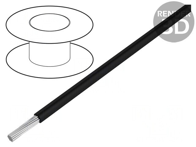 Cablu EcoGen EcoWire Hook-Up Wire 12AWG Negru