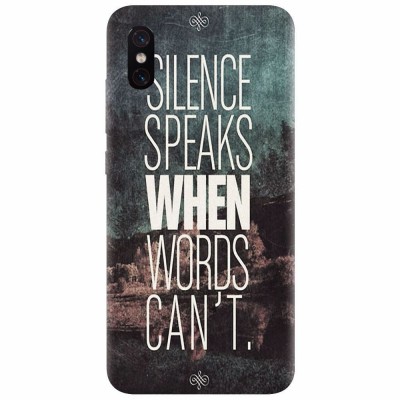Husa silicon pentru Xiaomi Mi 8 Pro, Silence Speaks When Word Cannot foto