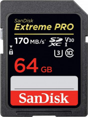 Micro secure digital card sandisk 64gb clasa 10 reading speed: 90mb/s foto