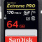 Micro secure digital card sandisk 64gb clasa 10 reading speed: 90mb/s