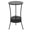 Masa de bistro, negru, 40 x 70 cm, metal