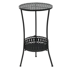 Gossi masa de bistro, negru, 40 x 70 cm, metal