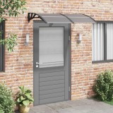 Copertina Ușă Negru 150x100 cm Policarbonat vidaXL. Protecție Intemperii, Montaj Ușor. Suport ABS, Bare Aluminiu