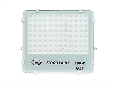 Lampa LED tip proiector iluminat stradal plat alb 100W foto