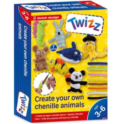 Set creativ cu snururi plusate, 7 modele - animale foto