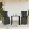 vidaXL Set mobilier de grădină cu perne, 3 piese, gri, poliratan 3213427