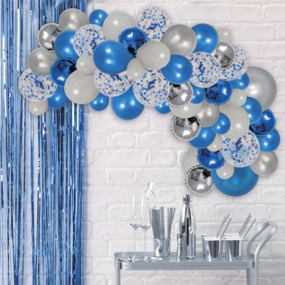 Set Decorare Petrecere cu Baloane, Fără Brand, Multicolor, 70 Bucăți, Baloane Aluminiu și Latex foto