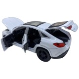 Macheta replica Mercedes GLE alb deschide 4 usi, prtbagaj si capota, lumini si sunete