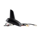 Antena auto reala Rechin, AM/FM, GSM, GPS, 12V, diam gaura fixare 15mm, culoare negru