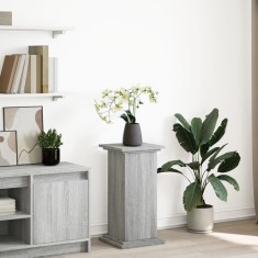 vidaXL Suport prezentare cu depozitare sonoma gri 31x30x60 cm lemn 854621
